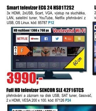 Smart televizor ECG 24 HS01T2S2