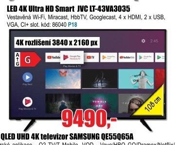 LED 4K Ultra HD Smart JVC LT-43VA3035