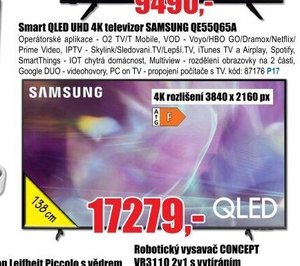Smart QLED UHD 4K televizor SAMSUNG QE55Q65A