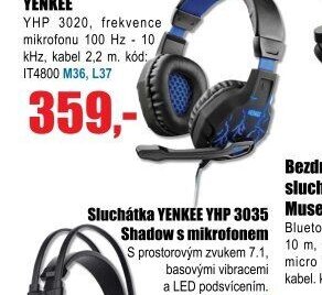 Herní sluchátka YENKEE YHP 3020