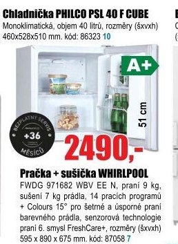 Chladnička PHILCO PSL 40 F CUBE