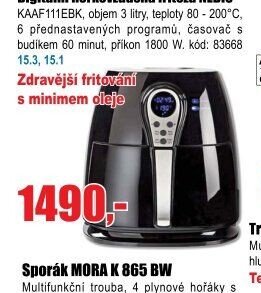 Digitální horkovzdušná fritéza NEDIS KAAF111EBK