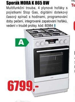 Sporák MORA K 865 BW