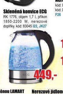 Skleněná konvice ECG