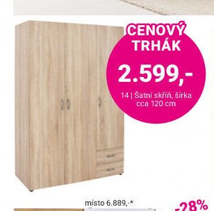 14 | Šatní skříň, šířka cca 120 cm