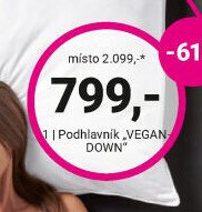 1 | Podhlavník „VEGANDOWN