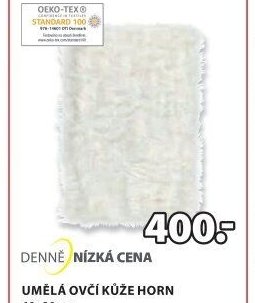 UMĚLÁ OVČÍ KŮŽE HORN 60x90 cm