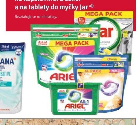 Ariel kapsle na praní