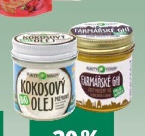 Purity Vision kokosový olej a máslo Ghí