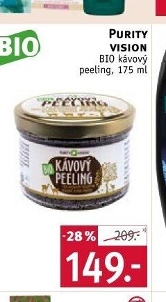PURITY VISION BIO kávový peeling