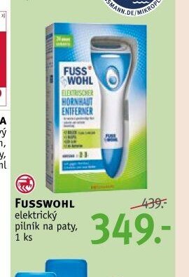 FUSSWOHL elektrický pilník na paty