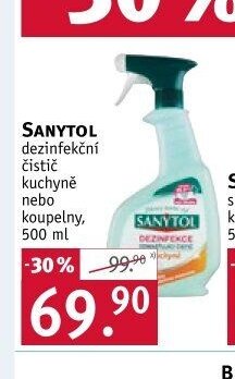 SANYTOL dezinfekční čistič kuchyně nebo koupelny, 500 ml