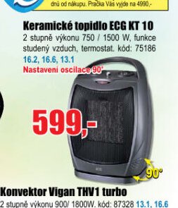Keramické topidlo ECG KT 10