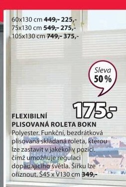 Flexibilní plisovaná roleta Bokn