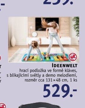 IDEENWELT hrací podložka ve formě kláves