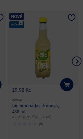 dmBio bio limonáda citronová, 430 ml