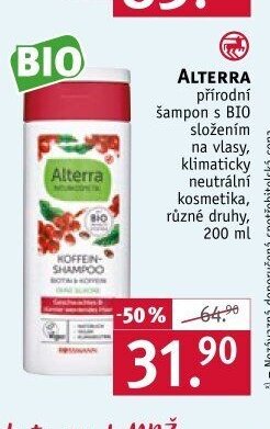 Alterra přírodní šampon s BIO složením na vlasy