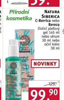 Natura Siberica C-Berrica čisticí pleťový gel nebo sérum nebo oční krém