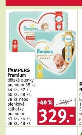 PAMPERS Premium dětské plenky