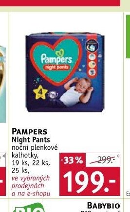 PAMPERS Night Pants noční plenkové kalhotky