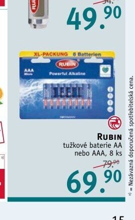RUBIN tužkové baterie
