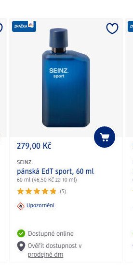 SEINZ. pánská EdT sport, 60 ml