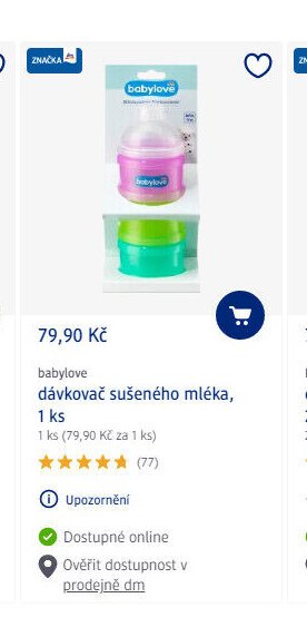 babylove dávkovač sušeného mléka, 1 ks