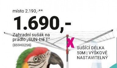 Zahradní sušák na prádlo SUN-LIFT