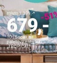 Sedák na paletový nábytek TROPICAL