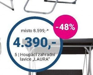 Houpací zahradní lavice „LAURA“