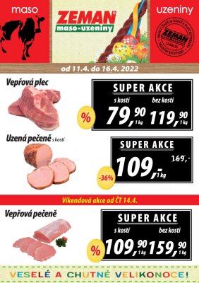 aktuální leták ZEMAN maso - uzeniny 11.4.2022-16.4.2022