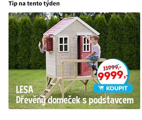 LESA Dřevěný domeček s podstavcem