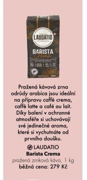 LAUDATIO Barista Crema pražená zrnková káva