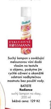 BATISTE Radiance suchý šampon na vlasy