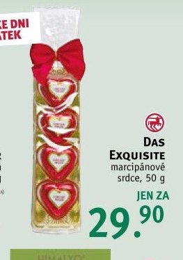 DAS EXQUISITE marcipánové srdce, 50 g