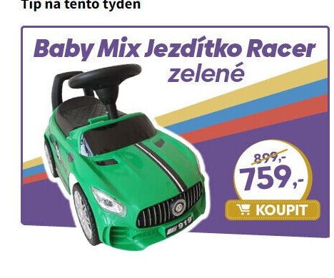 Baby Mix Jezdítko Racer zelené
