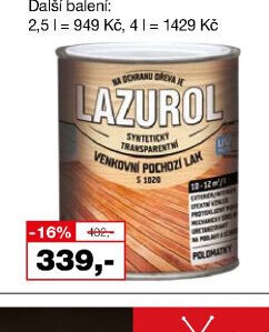 LAZUROL lak pochozí venkovní S1020