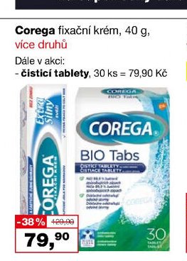 Corega fixační krém a BIO Tabs