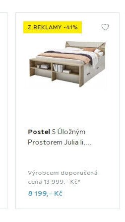 Postel S Úložným Prostorem Julia