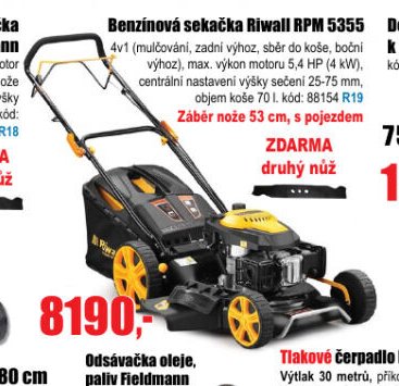 Benzínová sekačka Riwall RPM 5355