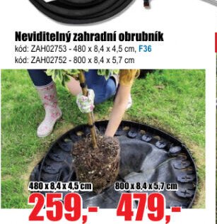 Neviditelný zahradní obrubník
