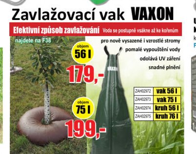 Zavlažovací vak VAXON