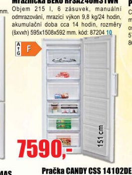 Mraznička BEKO RFSA240M31WN