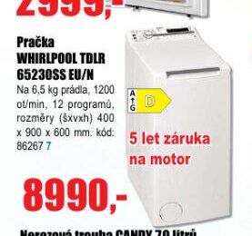 Pračka WHIRLPOOL TDLR 65230SS EU/N