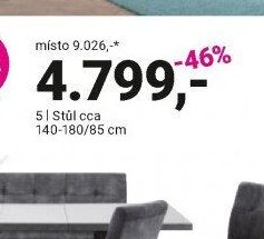 5 | Stůl cca 140-180/85 cm