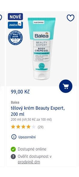 Balea tělový krém Beauty Expert, 200 ml