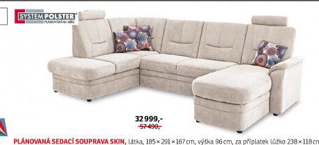 Plánovaná sedací souprava Skin