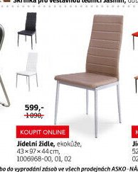 Jídelní židle, ekokůže