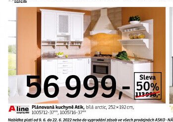 Plánovaná kuchyně Atik