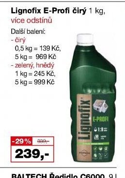 Lignofix E-Profi čirý 1 kg, více odstínů